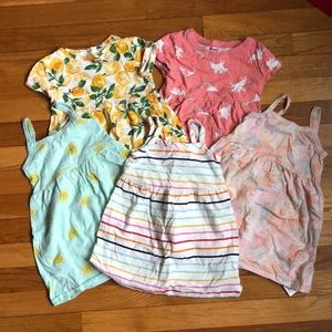 Lot of 5 Old Navy Size 2T summer dresses